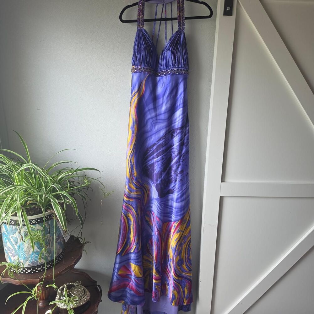 Forever-yours Women's Purple and Blue Dress